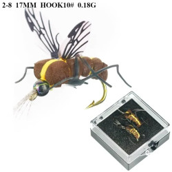2PCS/BOX Bionic Insects Fly Fishing Lure  2PCS/BOX Bionic Insects Fly Fishing Lure