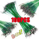 100PCS Anti Bite Steel Fishing Line 20cm Steel Wire Leader With Swivel 