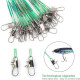 100PCS Anti Bite Steel Fishing Line 20cm Steel Wire Leader With Swivel 