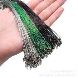 100PCS Anti Bite Steel Fishing Line 15cm Steel Wire Leader With Swivel 