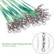 100PCS Anti Bite Steel Fishing Line 20cm Steel Wire Leader With Swivel 