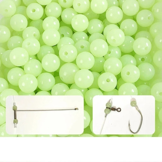 100pcs/Lot Luminous Fishing Beads 