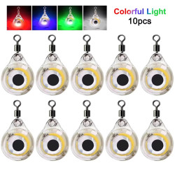 10Pcs Mini Fishing Lure Light Luminous Lure for Attracting Fish Color Light