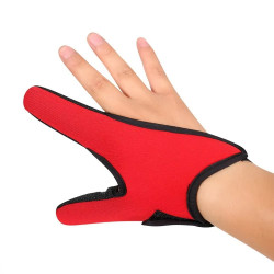 Right Hand Fishing Gloves 2 Fingers Protector (Red)