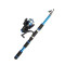 1.8m Fishing Pole Set Full Kits With Telescopic Fishing Rod And Spinning Reel Baits Hooks Travel Pole Set