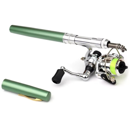 1M Pocket Collapsible Fishing Rod Reel Combo 