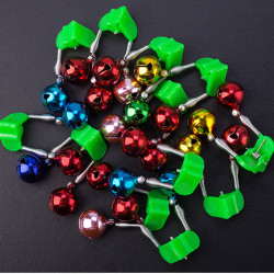 10Pcs Colourful Fishing Bite Alarms Angling Rod Stalk Bells Clamp