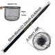 328cm/129inch Total Length,Ultralight 414g,Portable Fishing Landing Net,Carbon Fiber Telescopic Net,Alloy Net Head