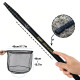 328cm/129inch Total Length,Ultralight 414g,Portable Fishing Landing Net,Carbon Fiber Telescopic Net,Alloy Net Head