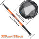 325cm/128inch Total Length,Ultralight 414g,Portable Fishing Landing Net,Carbon Fiber Telescopic Net,Alloy Net Head