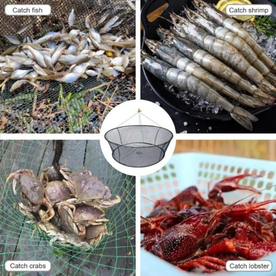 Landing Fishing Net Large Foldable Drop Net （80MM、100MM、150MM、200MM）