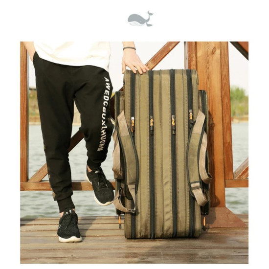 Multifunctional Hard Spinning Fishing Rod Bag 2 Layers 130CM