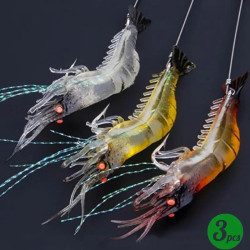 3pcs Shrimp Lures Fishing Lures 