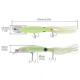 2PCS Lifelike Octopus Fishing Lure With Treble Hook And Jigs Peche 14cm 39G Luminous Squid Jigs Artificial Bait For Fishing Sea