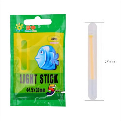 250pcs/Box (1Box=50packs=250pcs) Fishing Float Light Stick Fluorescent Lightstick Night Glow Stick Fishing Accessory