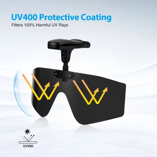 Polarized Fishing Glasses Hat Visors Sport Clips Cap Clip On Sunglasses Anti-UV For Fishing Biking Hiking Riding Eyewear UV400