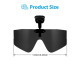 Polarized Fishing Glasses Hat Visors Sport Clips Cap Clip On Sunglasses Anti-UV For Fishing Biking Hiking Riding Eyewear UV400