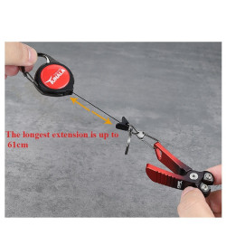 Aluminum alloy fishing line cutter with retractable buckle
