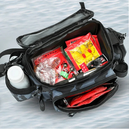 Fishing tackle shoulder bag