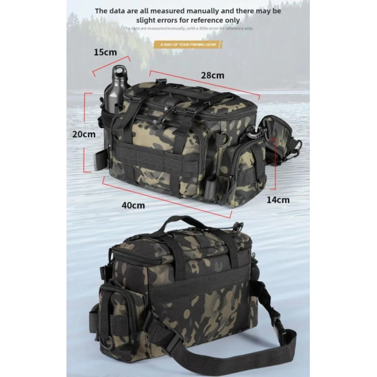 Fishing tackle shoulder bag