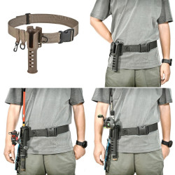 Portable adjustable waist rod holder