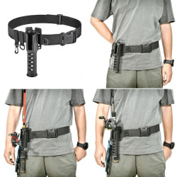 Portable adjustable waist rod holder