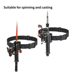 Portable adjustable waist rod holder