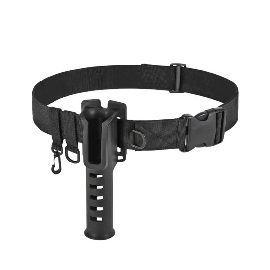 Portable adjustable waist rod holder