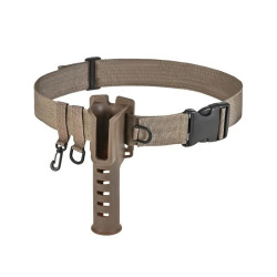 Portable adjustable waist rod holder