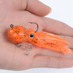 Built-in Counterweight Fishing Lure 23g 9cm Long Tail Soft Octopus Artificial Silicone Soft Bait