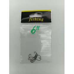 BARBED FISHING HOOK SIZE 6 10PCS/PKT