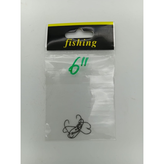 BARBED FISHING HOOK SIZE 6 10PCS/PKT
