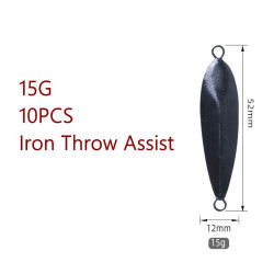 Iron Long Distance Fishing Bait Thrower 15G 10PCS 