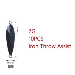 Iron Long Distance Fishing Bait Thrower 7G 10PCS  Iron Long Distance Fishing Bait Thrower 7G 10PCS