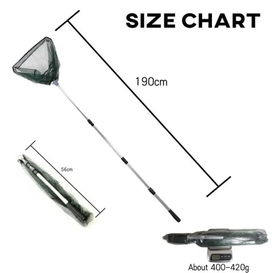Retractable Landing Fishing Net Telescopic Fishing Net Foldable Sea Mesh Brail For Carp Fly Fishing