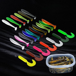 50pcs 9cm T-Shape Fish Tails Soft Lure Bait 50pcs 9cm T-Shape Fish Tails Soft Lure Bait