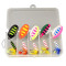 5pcs/Set Sequin Fishing Lure Metal Spoon Spinner Bait Treble Feather Hook Wobblers Lures 