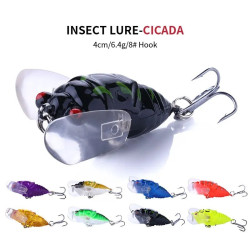 8pcs Fishing Lure Bass Cicada Pesca 6g 4.2cm Simulation Insects Hard Bait Crankbait 