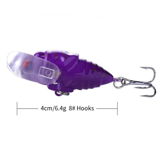 8pcs Fishing Lure Bass Cicada Pesca 6g 4.2cm Simulation Insects Hard Bait Crankbait 