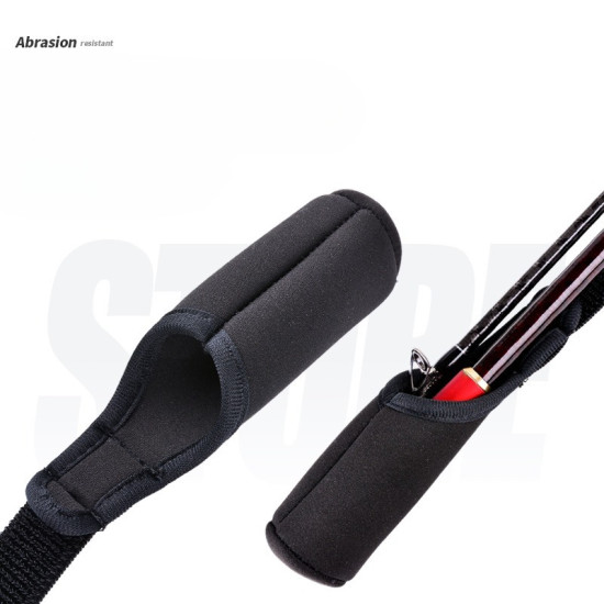 Fishing Rod Tie Pole Tip Cover Strap Fastener Sleeves 