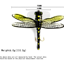 1pcs Topwater Dragonfly Dry Flies Insect Fly Fishing Lure 6G 7.5CM 