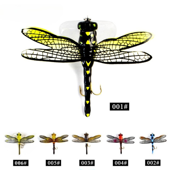1pcs Topwater Dragonfly Dry Flies Insect Fly Fishing Lure 6G 7.5CM 
