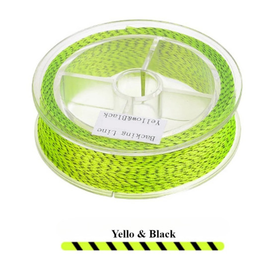 Fly Fishing Backing Line 50M/55Yards 20LB Yellow & Black Color
