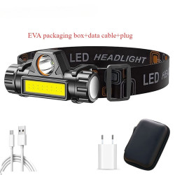 Rechargeable COB LED USB Headlamp Strong Magnetic Powerful Headlight Super Bright Waterproof Head Torch For Outdoor Fishing