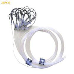 26pcs/pack Jig Head 10# Fish Hooks With Diameter 0.3mm and Length 45cm Fishing Line 
