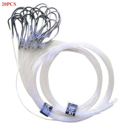 20pcs/pack Jig Head 17# Fish Hooks With Diameter 0.45mm and Length 45cm Fishing Line 
