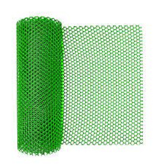 PLASTIC POULTRY MESH 400 GSM  GREEN  25 X 1 METERS