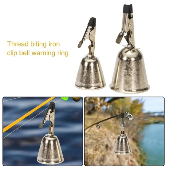 Fishing Bell Loud Sound 2 Sizes Fishing Alarm Clip Bell 