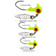 10PCS/Bag 1.4g/1.6g/3g Jig Head Hook Set Sharp Barbed Jigging Heads Hooks with Spinner Spoon 