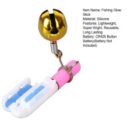 2pcs Fishing Rod Light Compact Led Fishing Glow Stick with Bell For Night Fishing
